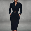 Jane | Elegant Belted Dress