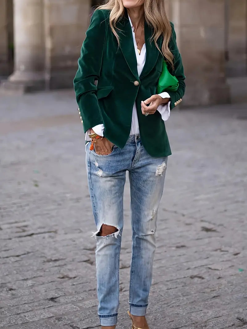 Caterina - Elegant velvet blazer