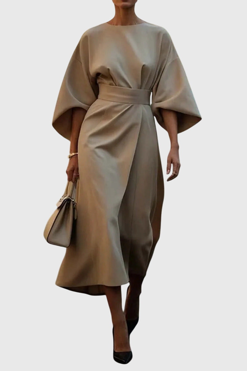 Claire - Elegant Wide-Sleeve Midi Dress