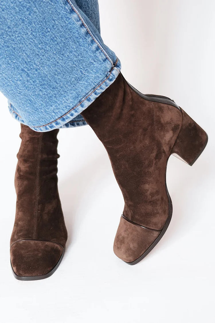 Brooke | Square Toe Heeled Boots