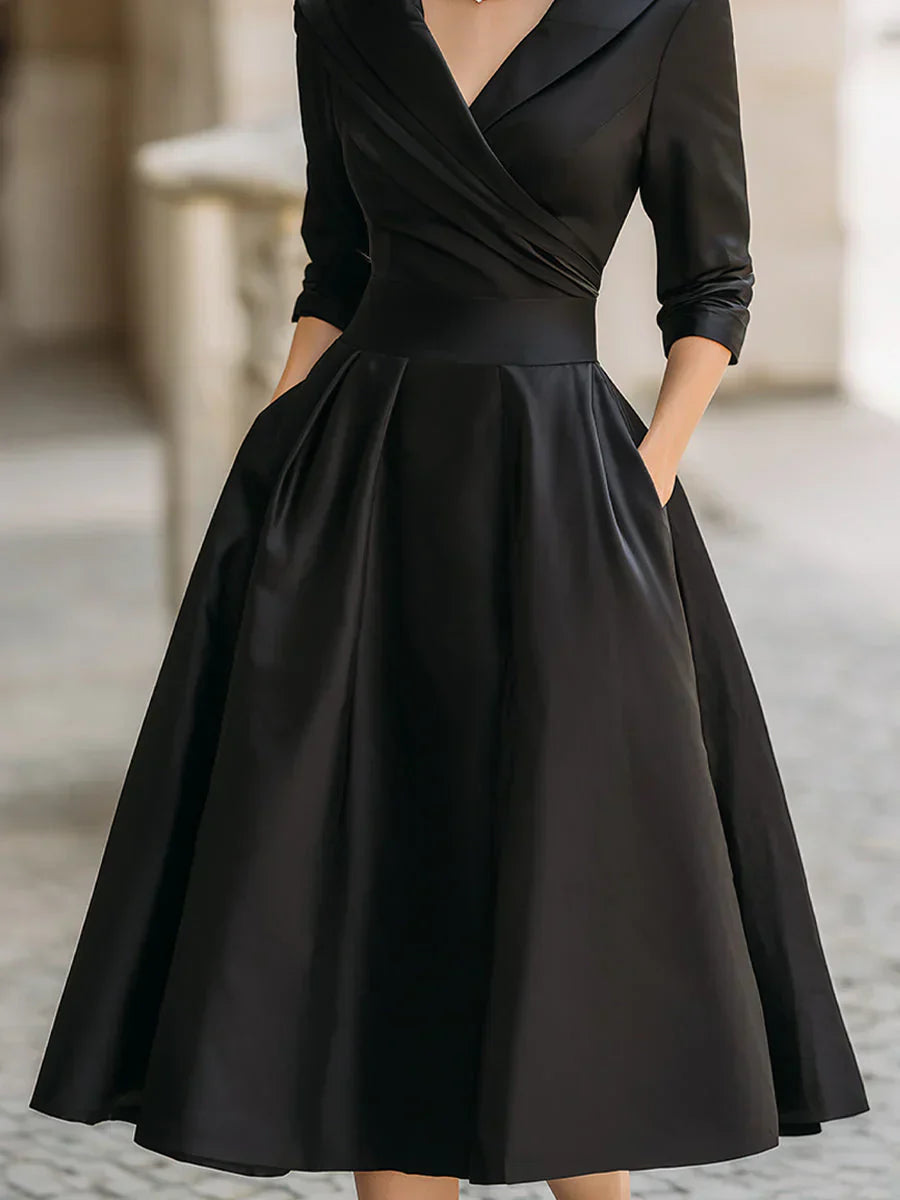 Clara | Satin Midi Dress