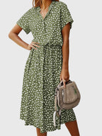 Amber - Printed V-Neck Dress