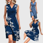 Brenda - Women's summer dress with wrap neckline