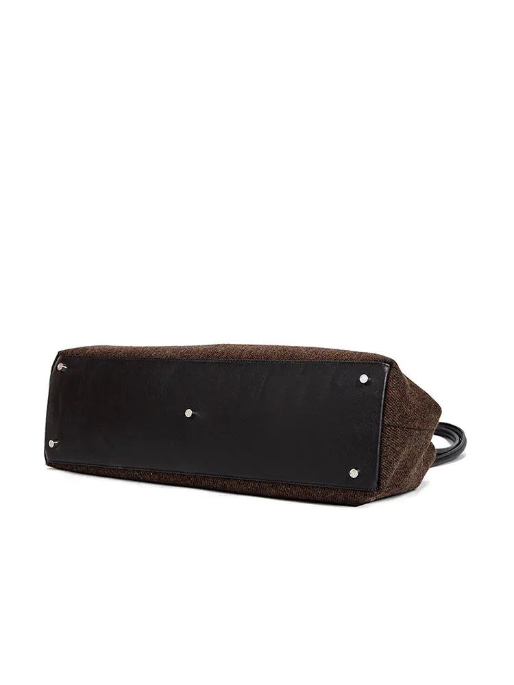 Woolen | Shearling Top Handle Shoulder Crossbody Bag
