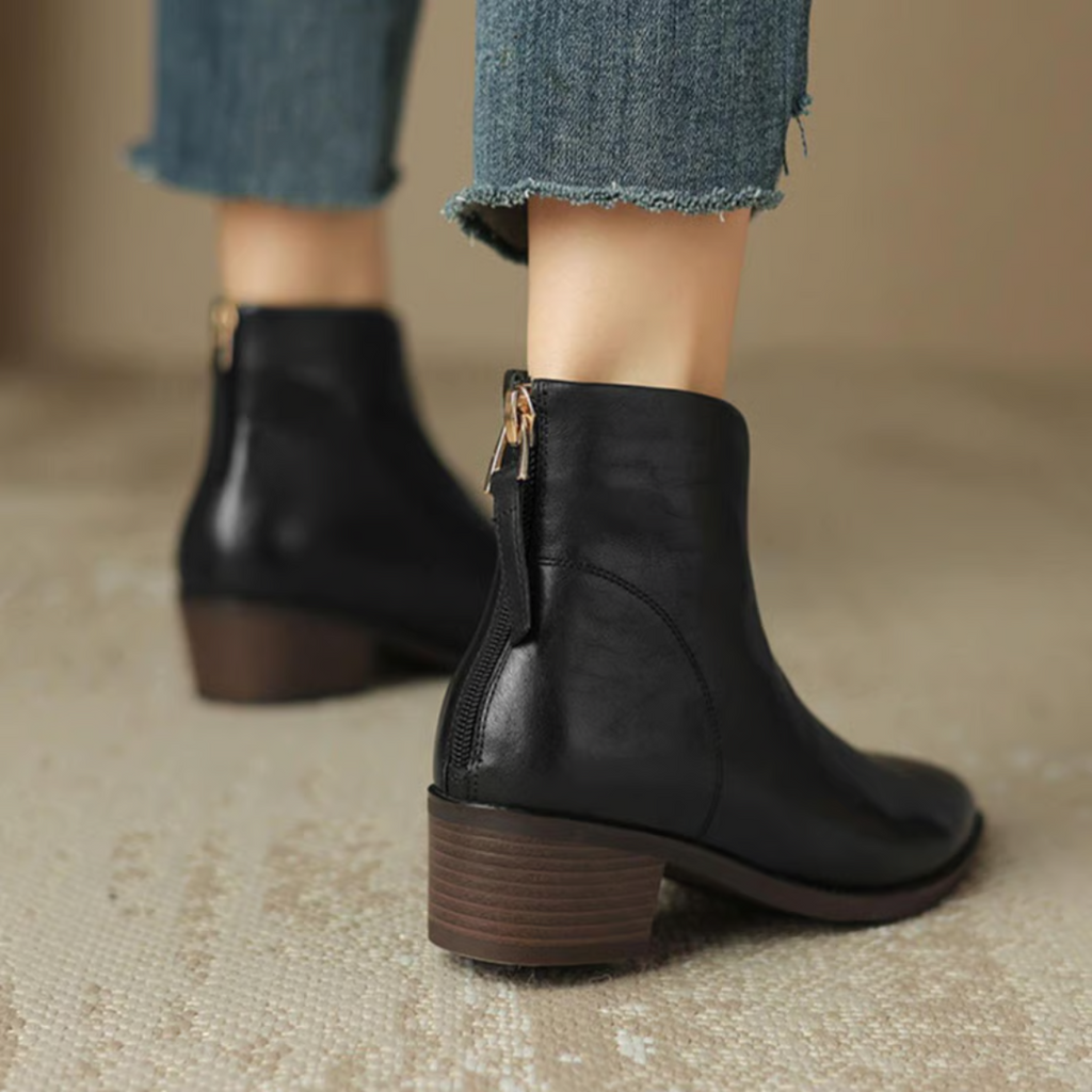Kimberly | Luxury Ankle Boots with Low Heels