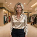 Fiona™ | Elegant Satin Blouse