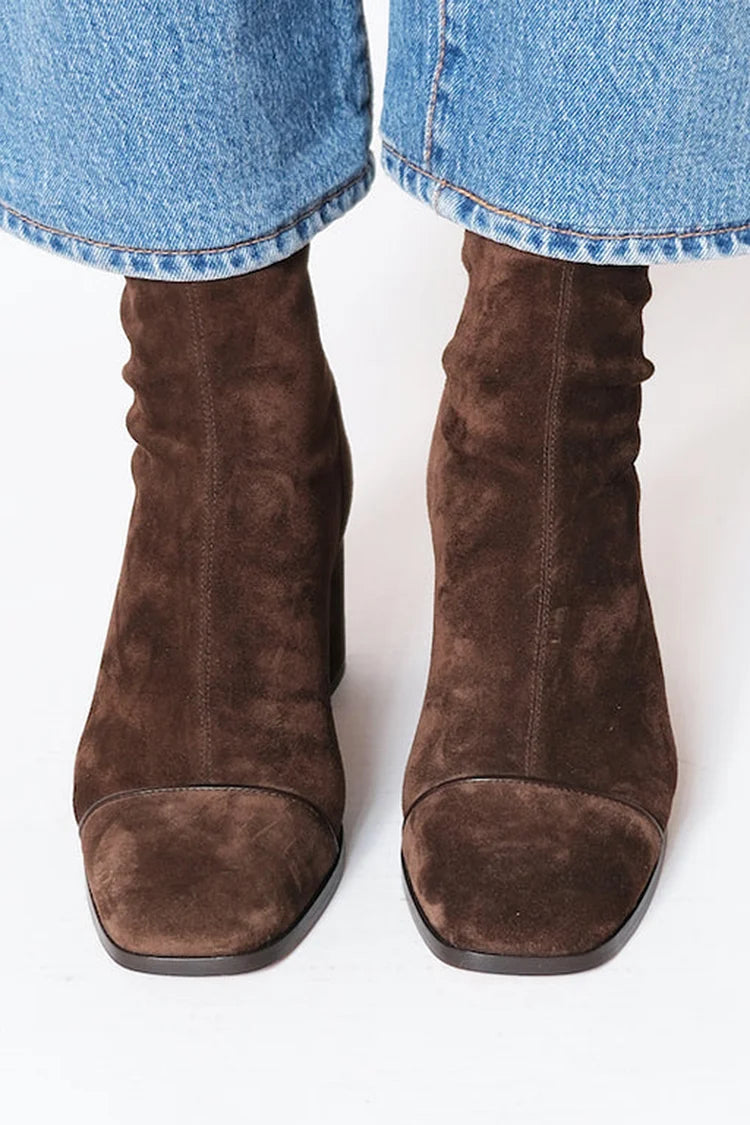 Brooke | Square Toe Heeled Boots