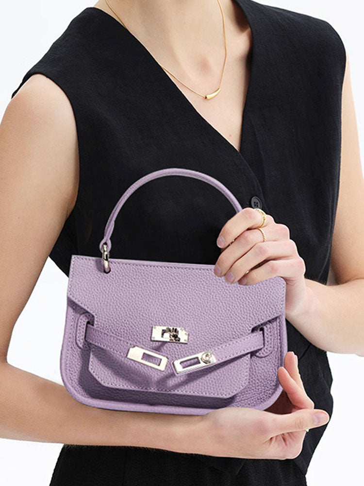 Metal | Double Buckle Handheld Kelly Bag