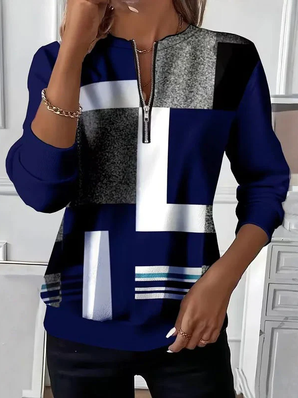 Colette™ | Vintage Color Block Sweatshirt