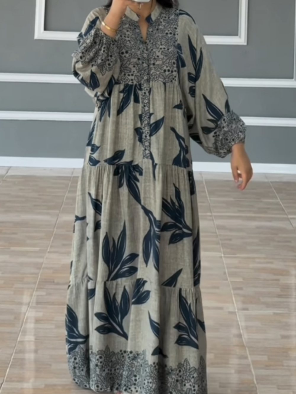 Anya | Printed Lantern Loose Dress
