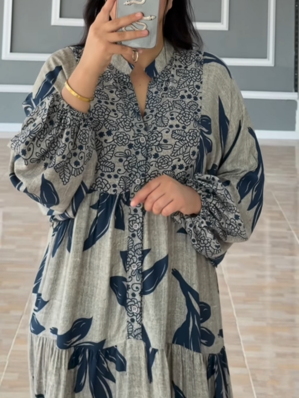 Anya | Printed Lantern Loose Dress
