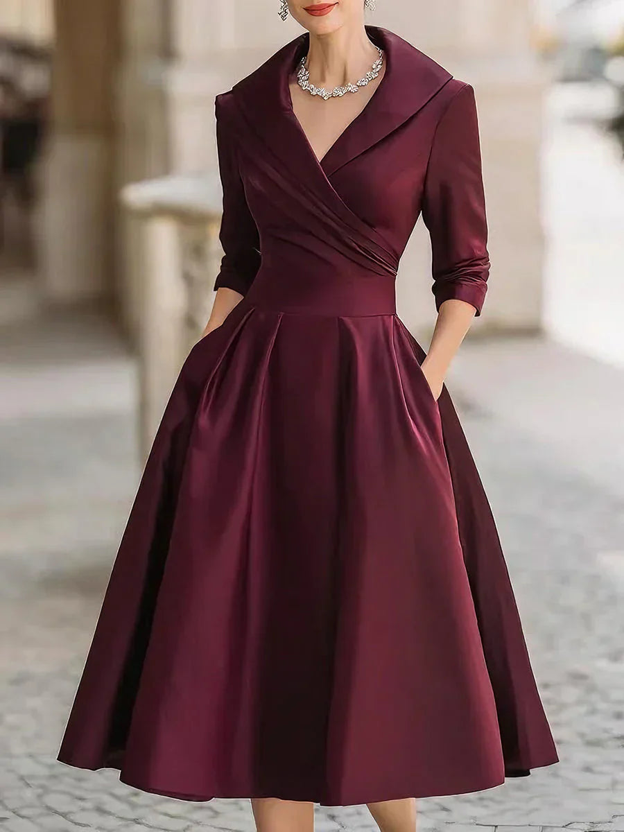 Clara | Satin Midi Dress