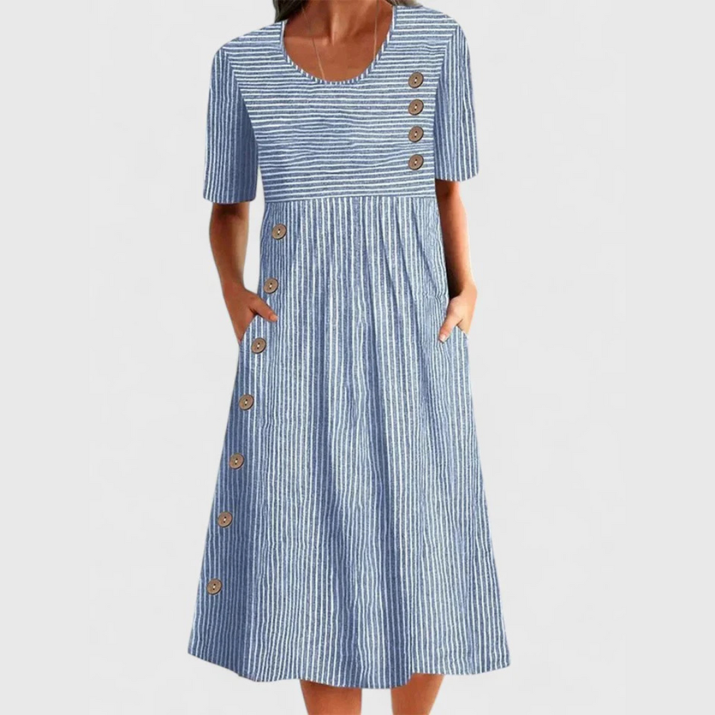 Lillian | Striped Midi Dress
