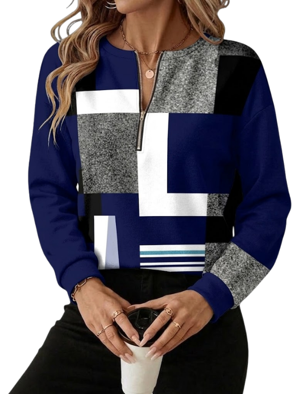 Colette™ | Vintage Color Block Sweatshirt