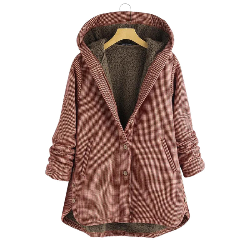Dani – Timeless Comfort in a Checked Coat