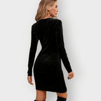 Zola | Velvet Draped Mini Dress