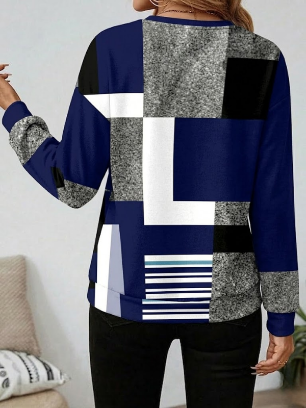 Colette™ | Vintage Color Block Sweatshirt