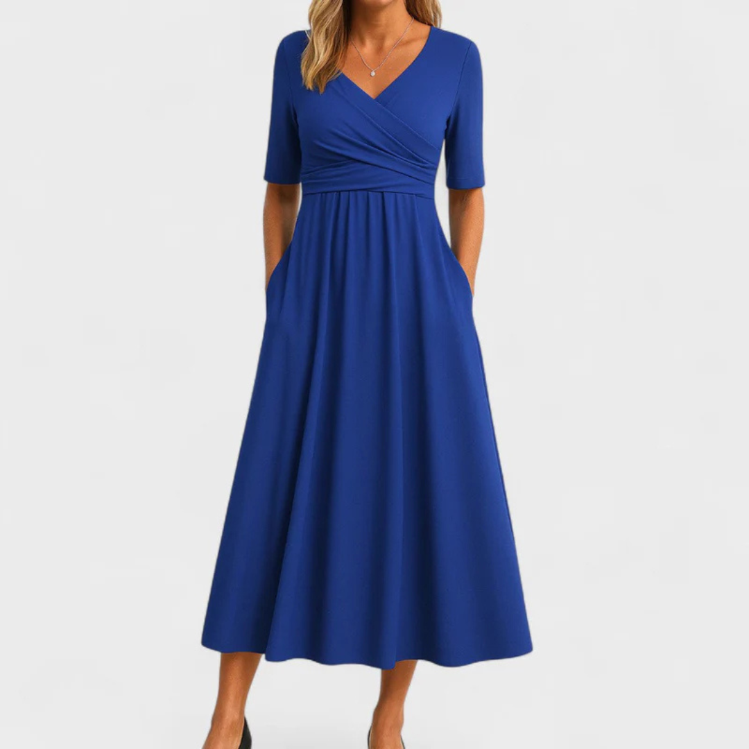 Chrystal - Crossed dress with short sleeves