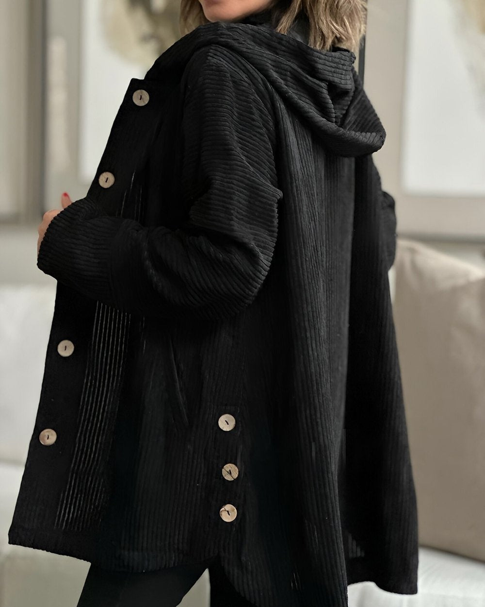 Cordia - Cozy Corduroy Hooded Jacket