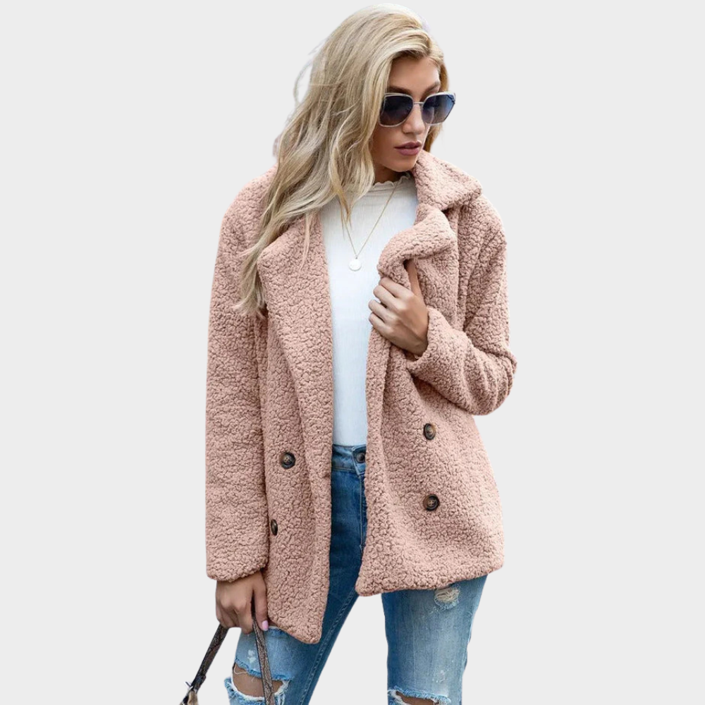Delphine | Collared Teddy Coat