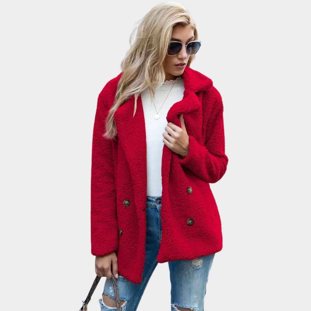 Delphine | Collared Teddy Coat