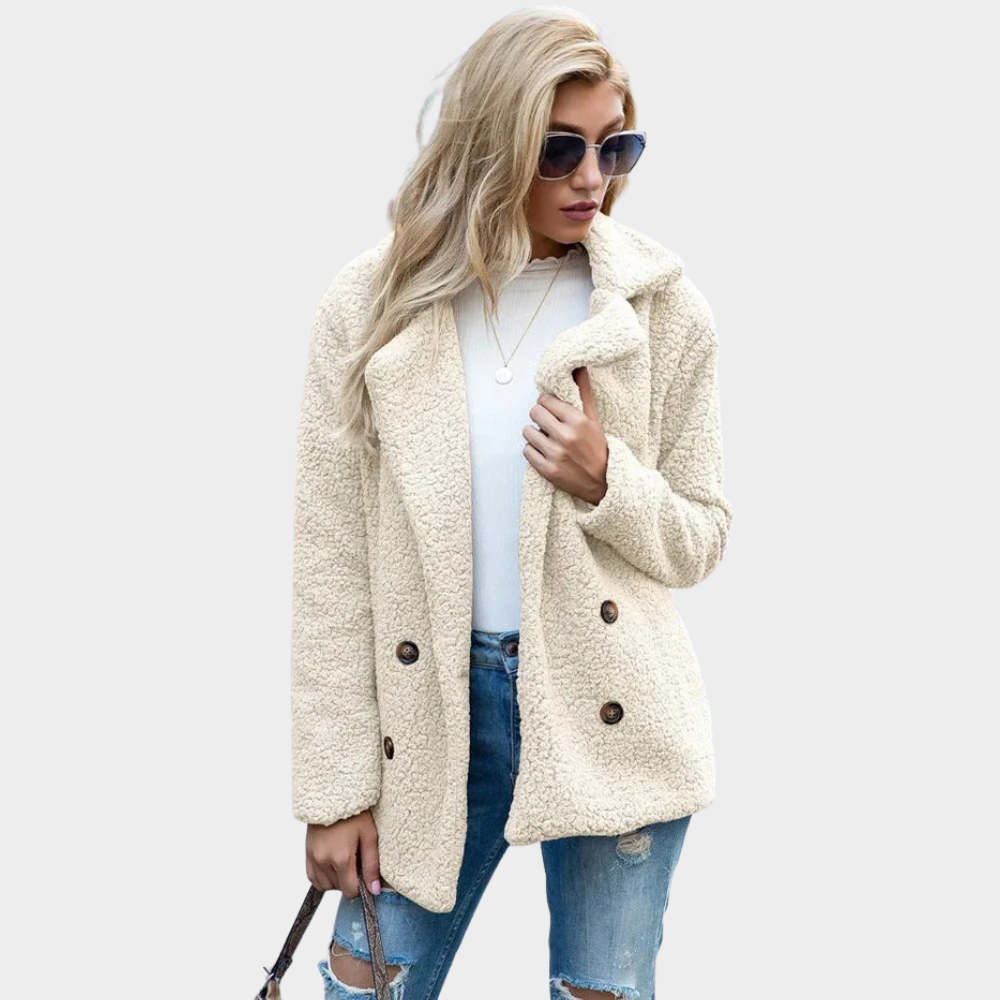 Delphine | Collared Teddy Coat