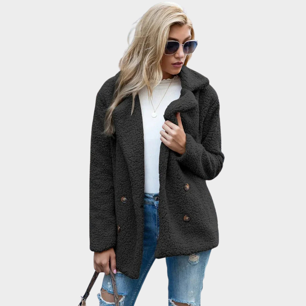 Delphine | Collared Teddy Coat