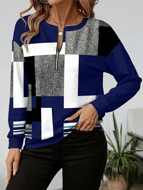 Colette™ | Vintage Color Block Sweatshirt