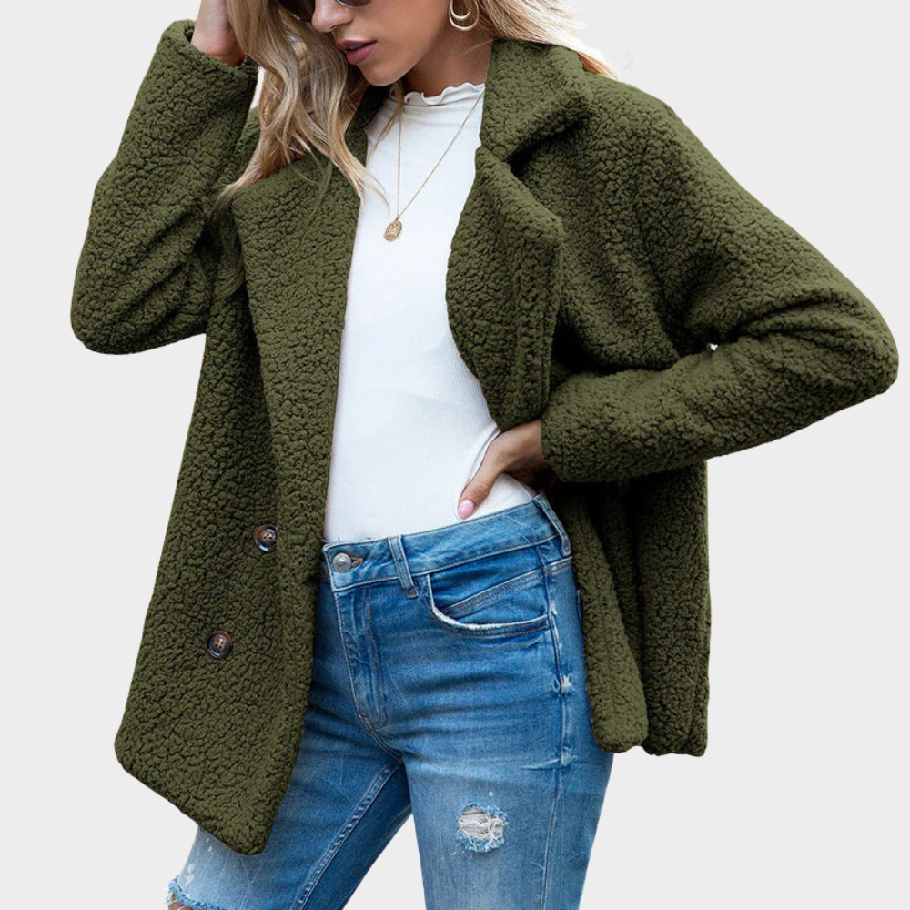 Delphine | Collared Teddy Coat