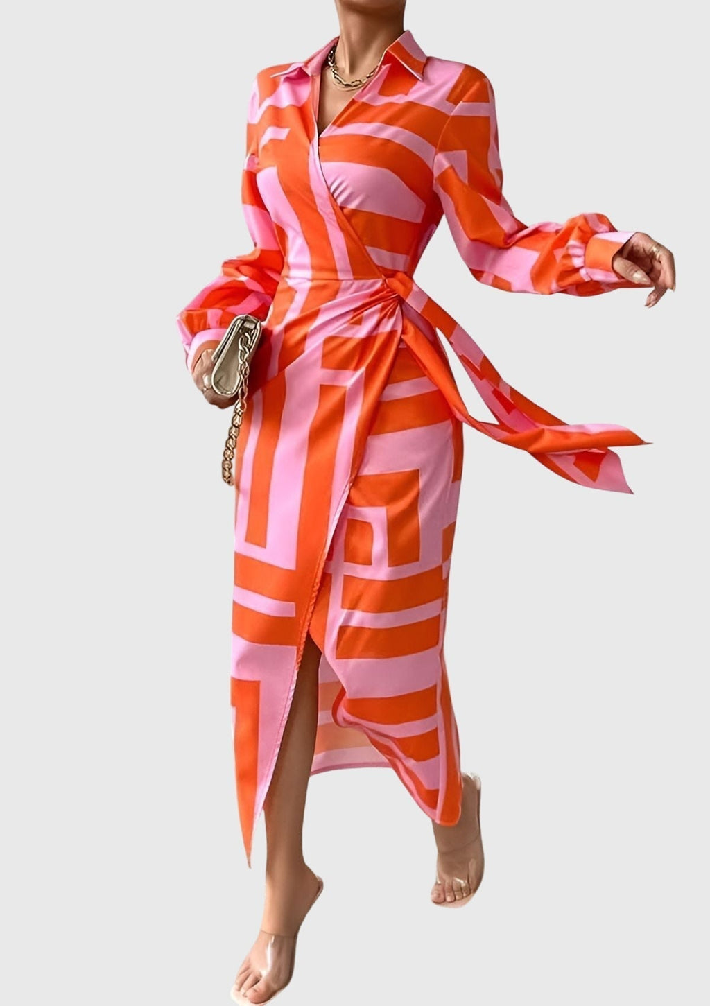 Fee | Elegant Wrap Dress with Print