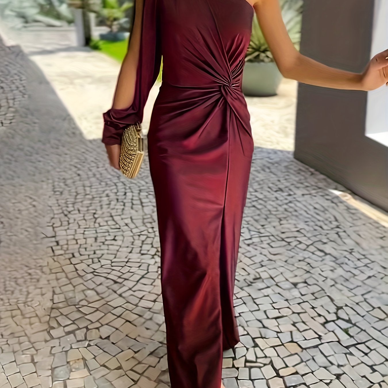 Marseille™ | One-Shoulder Elegant Evening Gown