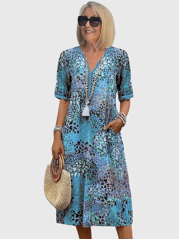 Monica | Elegant Floral Midi Dress