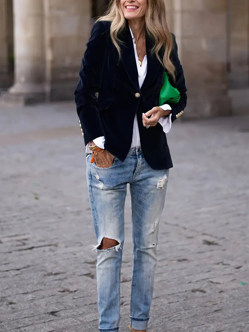 Caterina - Elegant velvet blazer