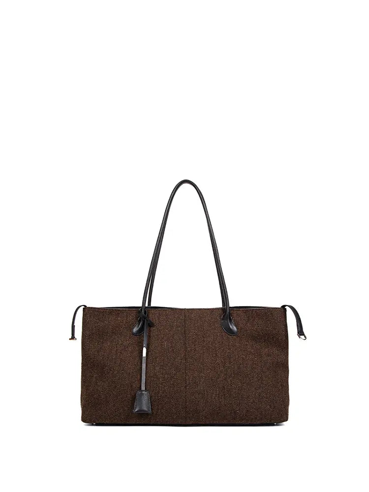 Woolen | Shearling Top Handle Shoulder Crossbody Bag