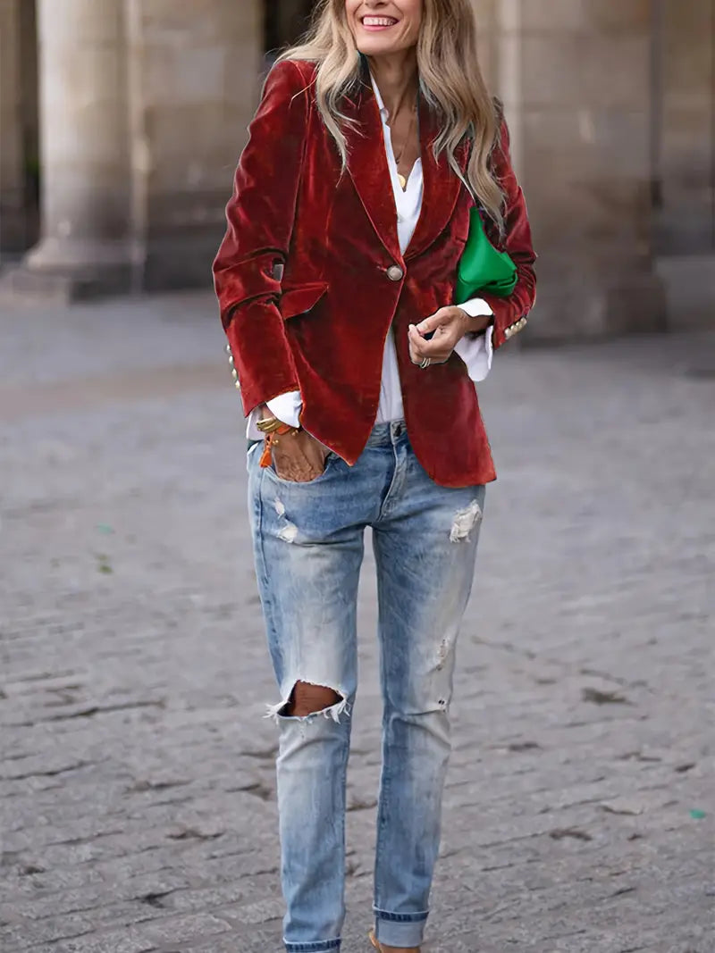 Caterina - Elegant velvet blazer