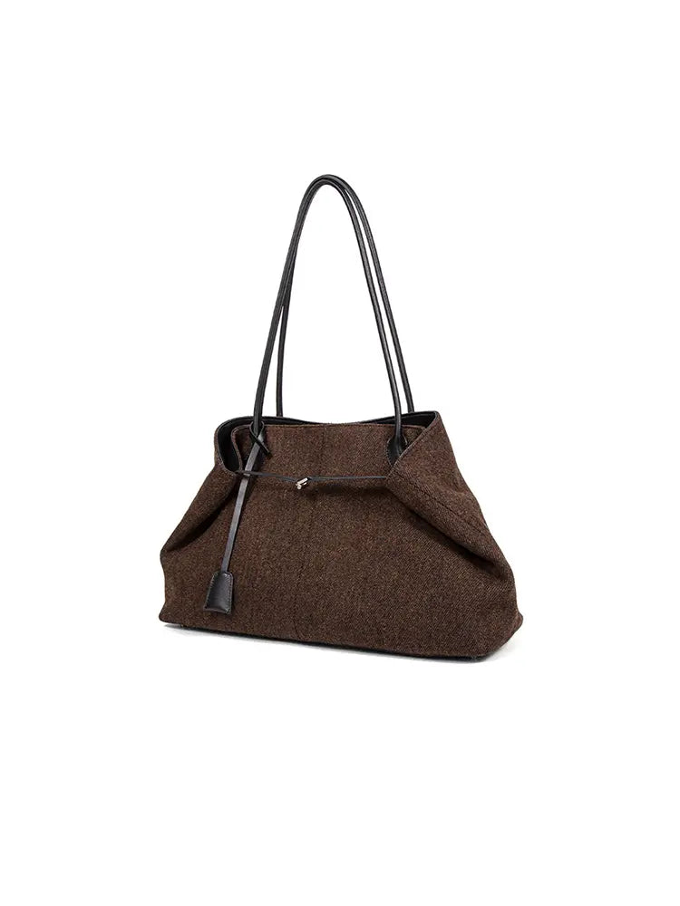 Woolen | Shearling Top Handle Shoulder Crossbody Bag