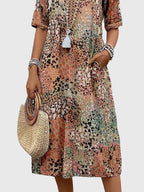 Monica | Elegant Floral Midi Dress