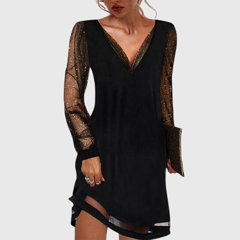 Ava - Elegant V-Neck Dress