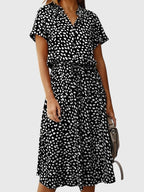 Amber - Printed V-Neck Dress