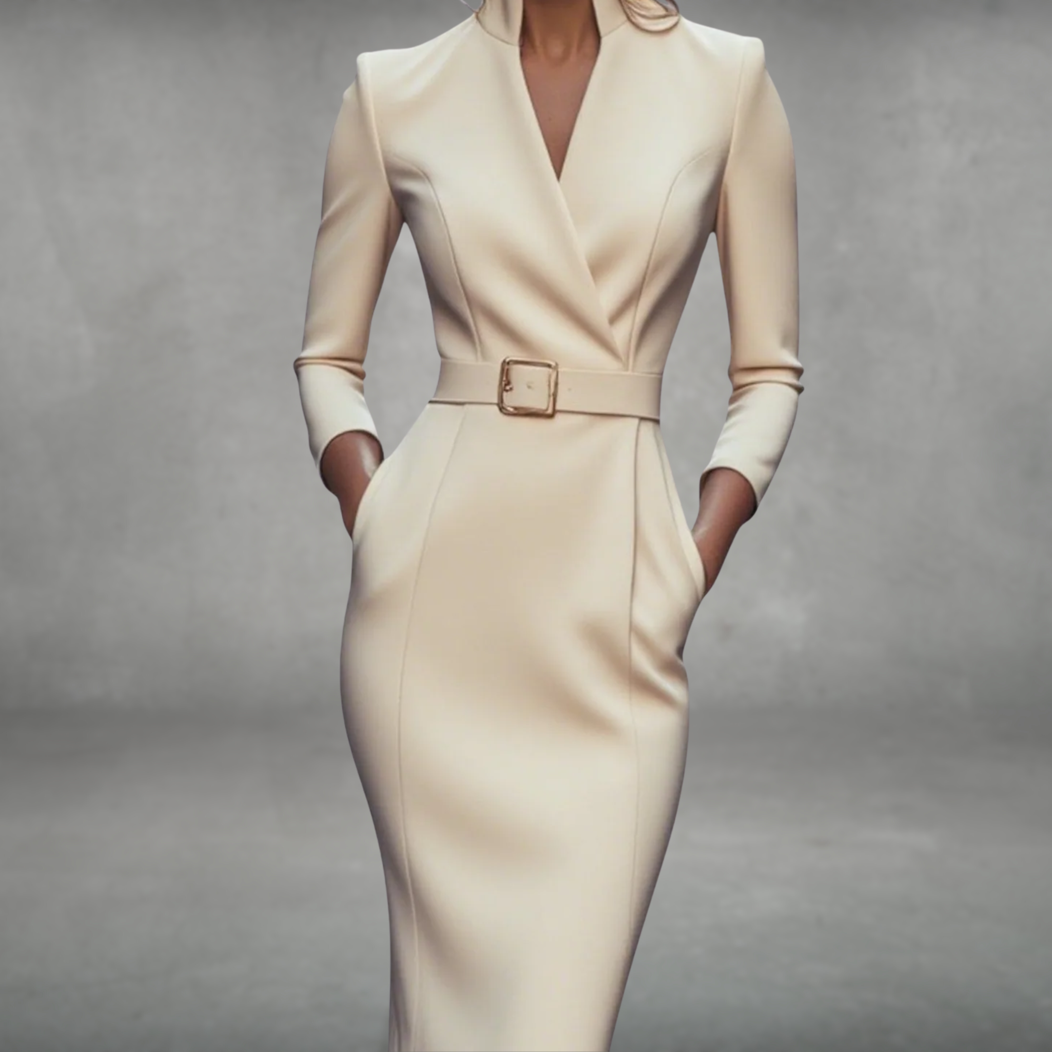 Jane | Elegant Belted Dress