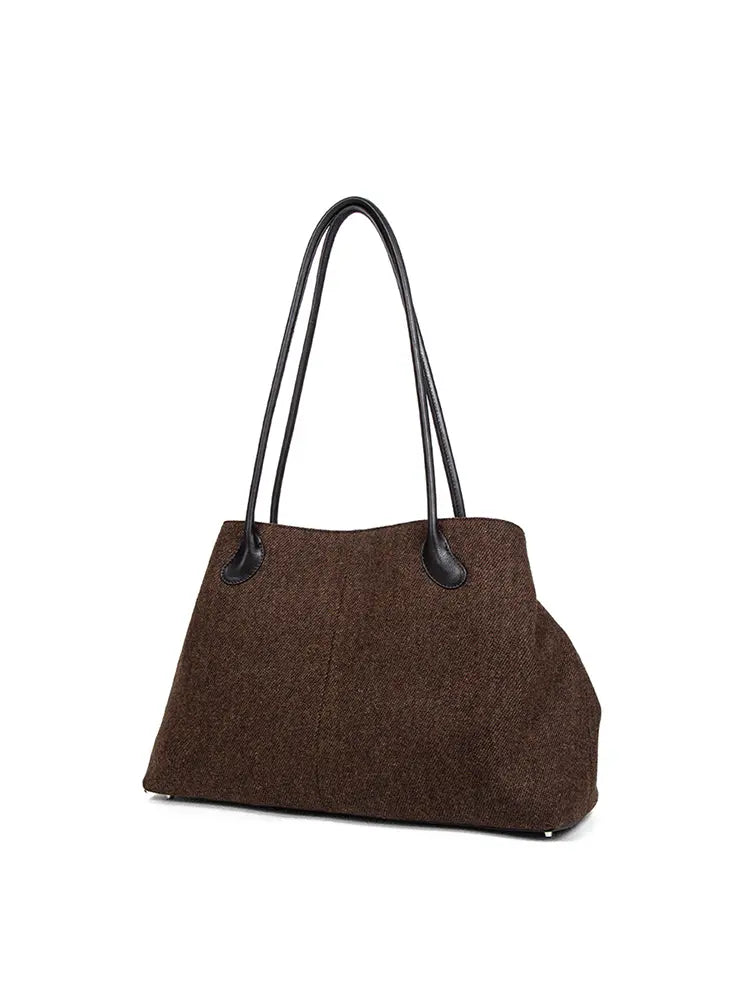 Woolen | Shearling Top Handle Shoulder Crossbody Bag
