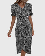 Barbara - Fresh Bloom V-Neck Dress