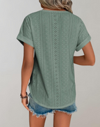 Jannicke | Light Summer Blouse with Delicate Eyelet Embroidery