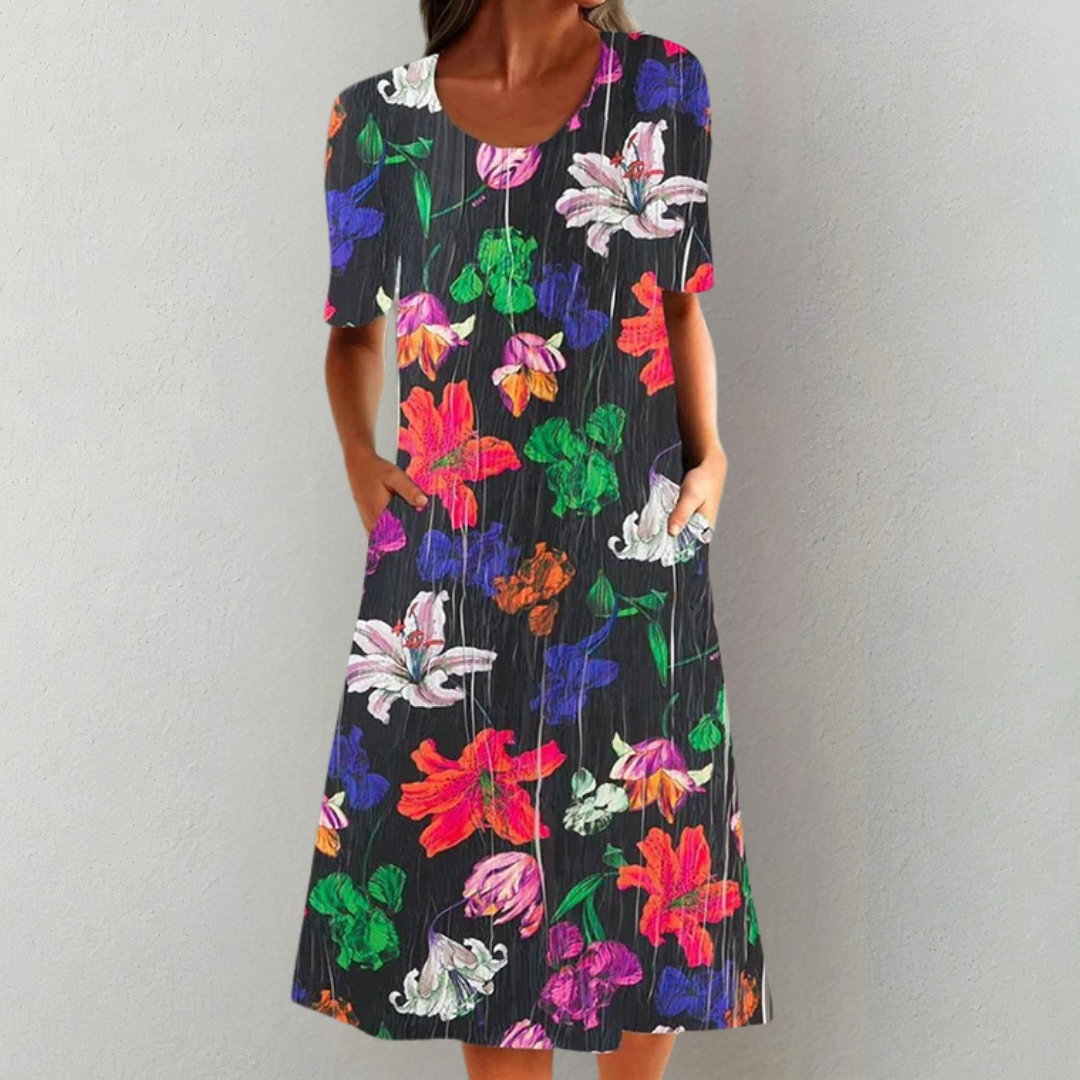 Nina | Elegant Casual Floral Dress
