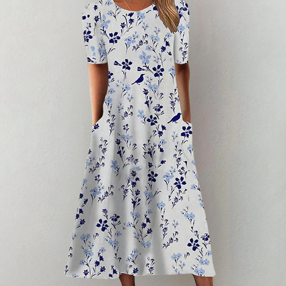 Demi | Elegant Floral Print Dress