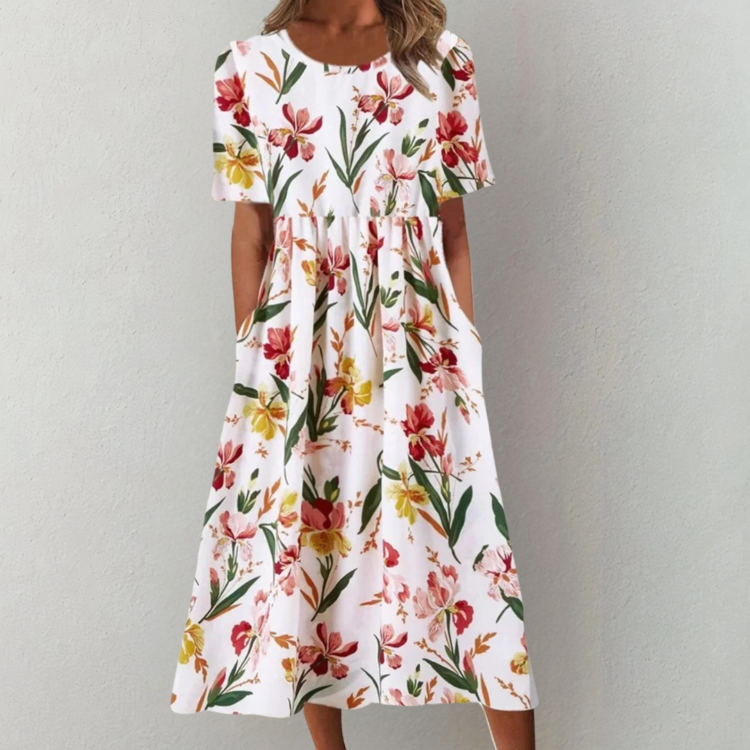 Gwen | Elegant Relaxed Floral Dress