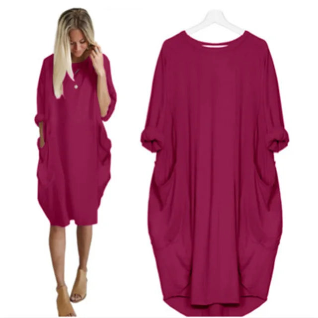 Erin - Rolled Sleeve Dress