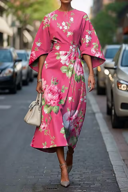 Elise | Royal Floral Dress