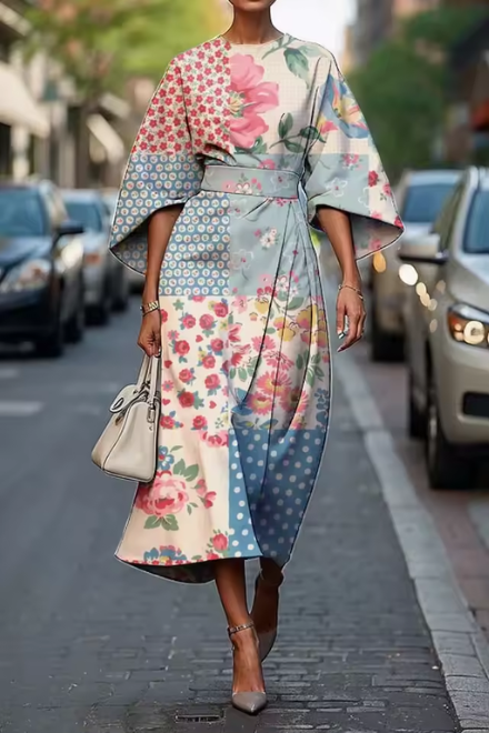 Elise | Royal Floral Dress