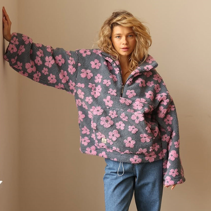 Fleur™ | Floral Fleece Sweater